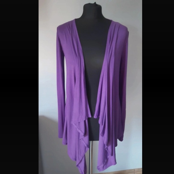 Tahari purple open cardigan BNWT - Picture 3 of 6